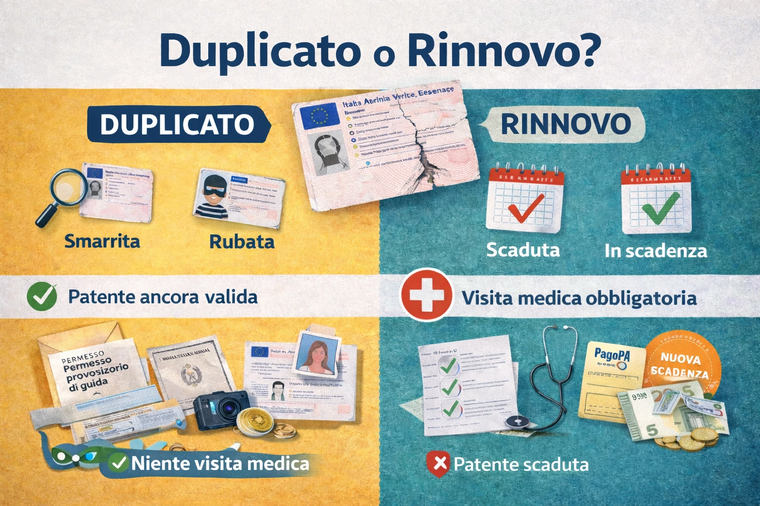 Duplicato o rinnovo patente: qual è la differenza e quale ti serve?