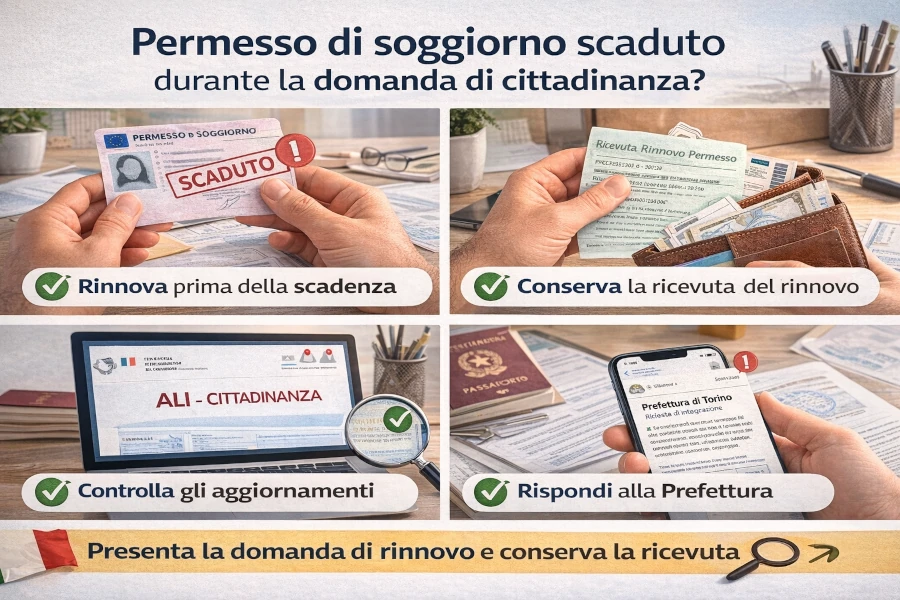 Cosa fare se il permesso di soggiorno scade durante l'iter per la cittadinanza
