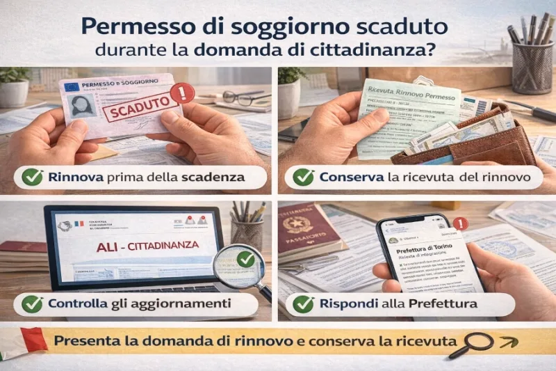 Cosa fare se il permesso di soggiorno scade durante l'iter per la cittadinanza